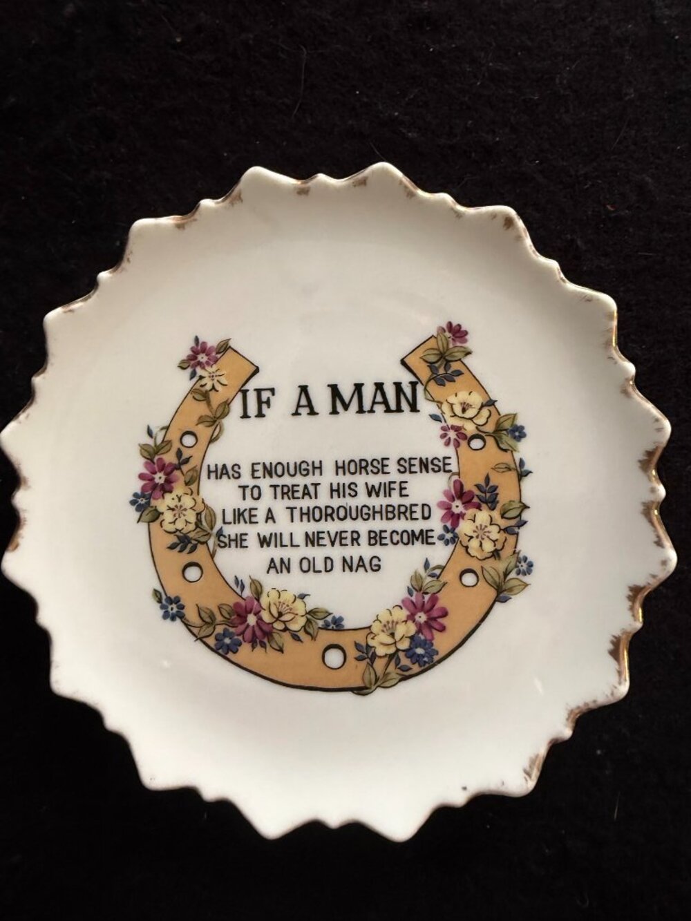 Vintage Mid-Century Humorous “If A Man…” Novelty Décor Plate